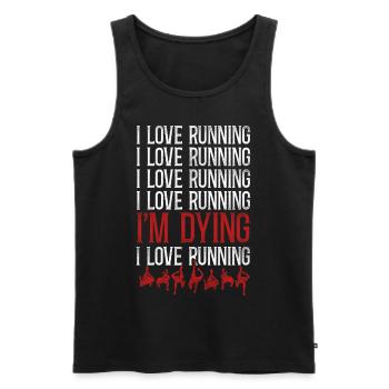 Running Runner Half Marathon - Männer Premium Bio Tank Top - Schwarz - Vorne - Michal (187cm)