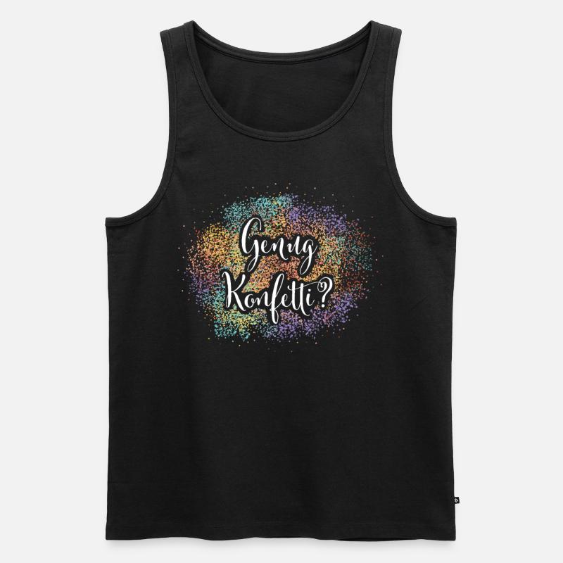 Konfetti Fasching Karneval Konfettizeit - Männer Premium Bio Tank Top - Schwarz