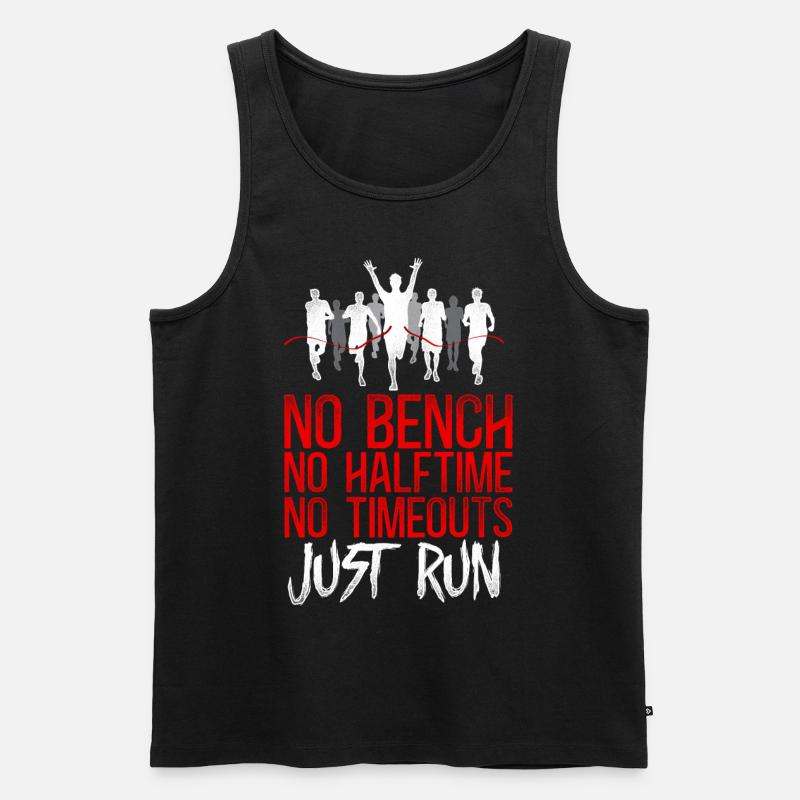Running Runner Half Marathon - Männer Premium Bio Tank Top - Schwarz