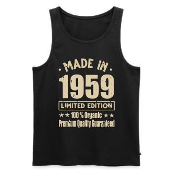 Fabriqué en 1959 Vintage Retro Limited Edition - Débardeur bio Premium Homme - noir - Devant - Michal (187cm)