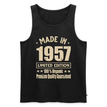 Fabriqué en 1957 Vintage Retro Limited Edition - Débardeur bio Premium Homme - noir - Devant - Michal (187cm)