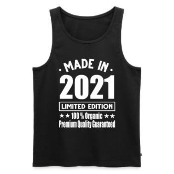 Fabriqué en 2021 Vintage Retro Limited Edition - Débardeur bio Premium Homme - noir - Devant - Michal (187cm)