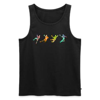 Handball Motiv Handballspieler Handballer Sport - Männer Premium Bio Tank Top - Schwarz - Vorne - Michal (187cm)