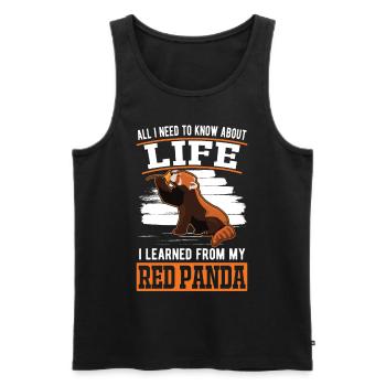 Red Panda Gift Cat Bear Red Panda - Men's Premium Organic Tank Top - black - Front - Michal (187cm)