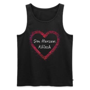 Köln Kölsch Kölner Konfetti Karneval Fasching - Männer Premium Bio Tank Top - Schwarz - Vorne - Michal (187cm)