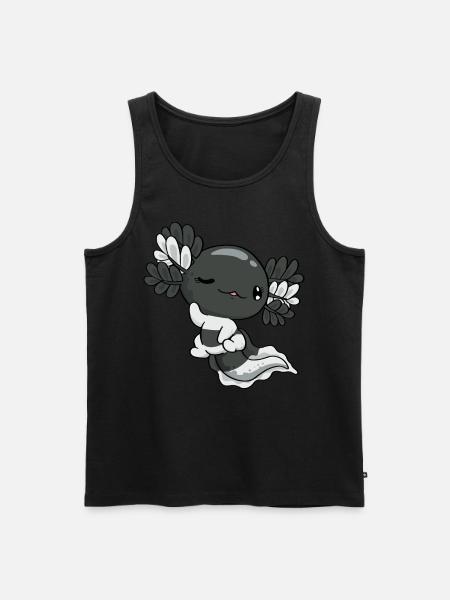 Heterosexual Pride Kawaii Axolotl - Men's Premium Organic Tank Top - black