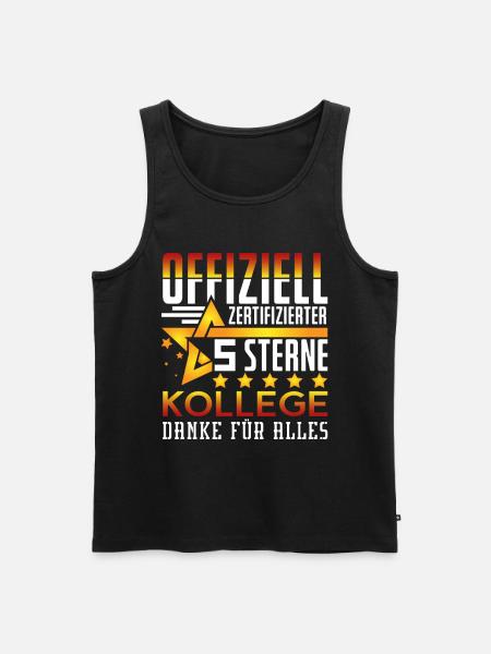 5 Sterne Kollege - Männer Premium Bio Tank Top - Schwarz