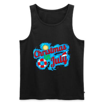 Santa Rescue Ring Logo Celebrating Christmas In - Männer Premium Bio Tank Top - Schwarz - Vorne - Michal (187cm)