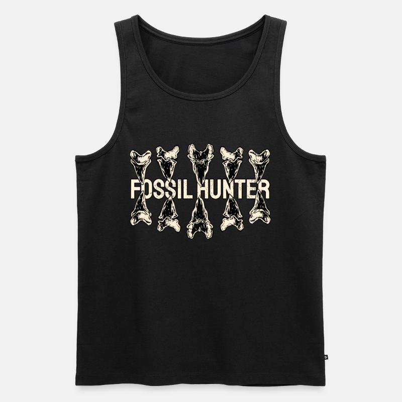 Fossil Hunter Paleontology Paleontologist - Men's Premium Organic Tank Top - black
