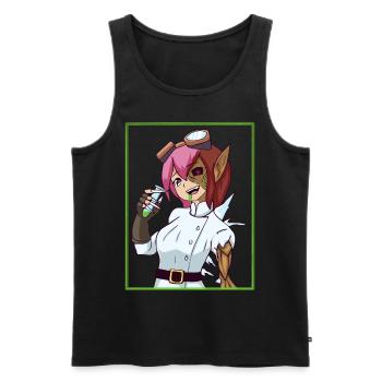Biopunk Anime Girls Biopunk Aesthetic - Men's Premium Organic Tank Top - black - Front - Michal (187cm)