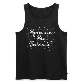Karneval Konfetti Jeck Kölsch Narr Karnevalist - Männer Premium Bio Tank Top - Schwarz - Vorne - AI Model Male 178 light (178cm)
