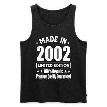 Fabriqué en 2002 Vintage Retro Limited Edition - Débardeur bio Premium Homme - noir - Devant - Michal (187cm)
