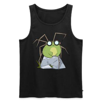 Biopunk Kawaii Frosch Niedliche Biopunk-Ästhetik - Männer Premium Bio Tank Top - Schwarz - Vorne - Michal (187cm)