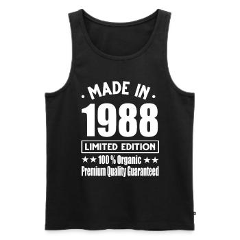 Fabriqué en 1988 Vintage Retro Limited Edition - Débardeur bio Premium Homme - noir - Devant - Michal (187cm)