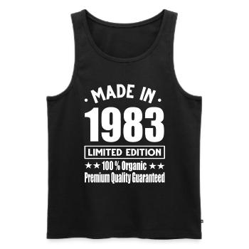 Fabriqué en 1983 Vintage Retro Limited Edition - Débardeur bio Premium Homme - noir - Devant - Michal (187cm)