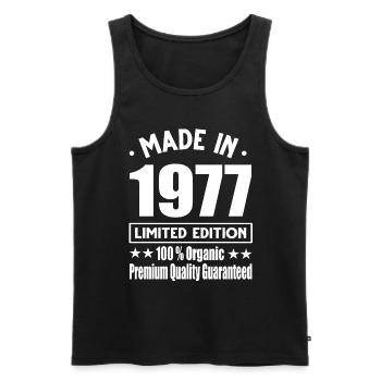 Fabriqué en 1977 Vintage Retro Limited Edition - Débardeur bio Premium Homme - noir - Devant - Michal (187cm)
