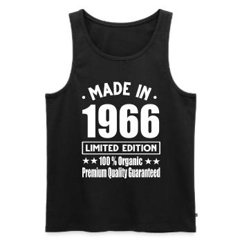 Made in 1966 Vintage Retro Limited Edition - Männer Premium Bio Tank Top - Schwarz - Vorne - AI Model Male 178 light (178cm)