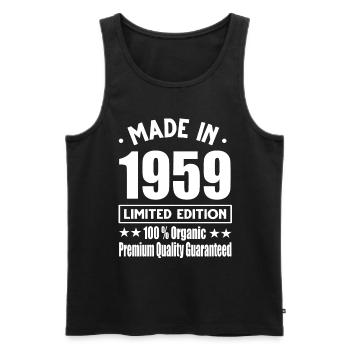 Fabriqué en 1959 Vintage Retro Limited Edition - Débardeur bio Premium Homme - noir - Devant - Michal (187cm)