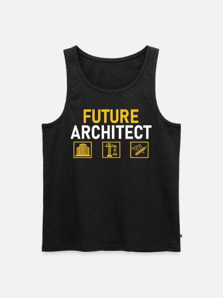 Future Architect Builder Drawing Houses - Men's Premium Organic Tank Top - black