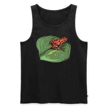 Poison Dart Frog I Toad Frog Motif for Amphibians - Men's Premium Organic Tank Top - black - Front - Michal (187cm)