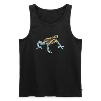 Pfeilgiftfrosch I Kröte Frosch Motiv für Amphibien - Männer Premium Bio Tank Top - Schwarz - Vorne - AI Model Male 178 light (178cm)