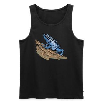 Pfeilgiftfrosch I Kröte Frosch Motiv für Amphibien - Männer Premium Bio Tank Top - Schwarz - Vorne - AI Model Male 178 light (178cm)