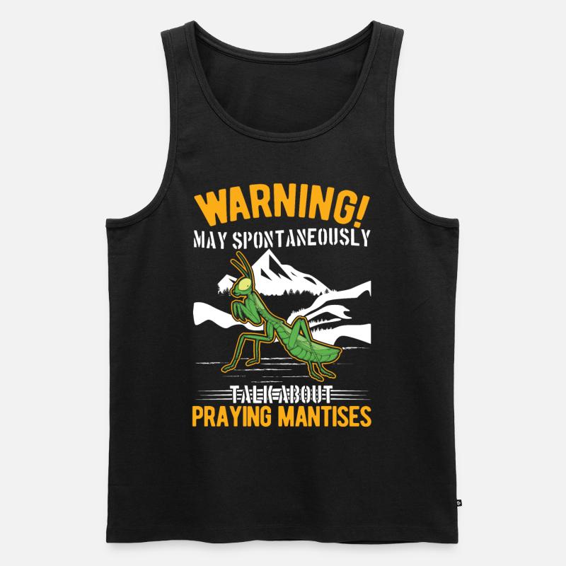 Gottesanbeterin Mantis Fangschrecke - Männer Premium Bio Tank Top - Schwarz
