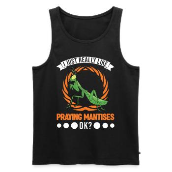 Praying Mantis Gift Mantis Mantis Mantis Fangschrecke - Men's Premium Organic Tank Top - black - Front - AI Model Male 178 light (178cm)