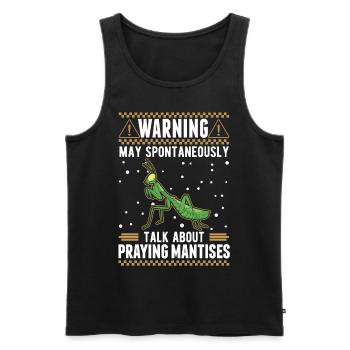 Gottesanbeterin Mantis Fangschrecke - Männer Premium Bio Tank Top - Schwarz - Vorne - AI Model Male 178 light (178cm)
