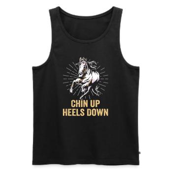Design équestre et équestre pour les amoureux des chevaux - Débardeur bio Premium Homme - noir - Devant - AI Model Male 178 light (178cm)