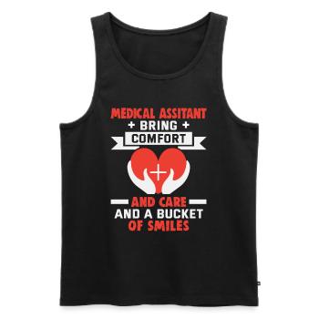 Medical assistant Nurse Nurse - Men's Premium Organic Tank Top - black - Front - Michal (187cm)