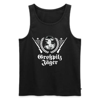Pilze sammeln Schwammerl suchen für Pilzsammler - Männer Premium Bio Tank Top - Schwarz - Vorne - Michal (187cm)