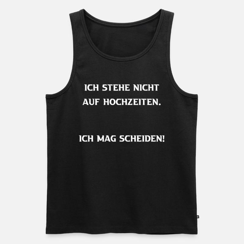 Ich mag Scheiden - Männer Premium Bio Tank Top - Schwarz