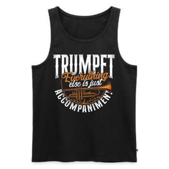 Trumpet Player Vintage Trumpet - Männer Premium Bio Tank Top - Schwarz - Vorne - Michal (187cm)