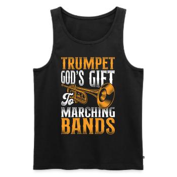 Trumpet Player Marching Band - Männer Premium Bio Tank Top - Schwarz - Vorne - Michal (187cm)