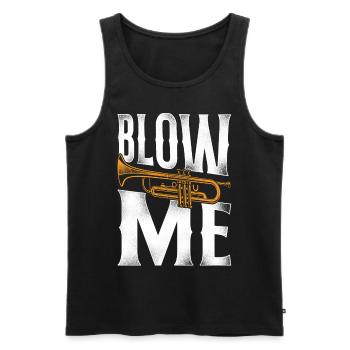 Trompettiste Vintage Blow Me - Débardeur bio Premium Homme - noir - Devant - Michal (187cm)