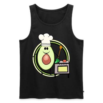 Avocado Cooking Hobby Chef Chef Chef's Hat Stove - Men's Premium Organic Tank Top - black - Front - AI Model Male 178 light (178cm)