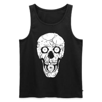 Zombiecore Ästhetik Zombie Gothic Schädel Weirdcor - Männer Premium Bio Tank Top - Schwarz - Vorne - Michal (187cm)