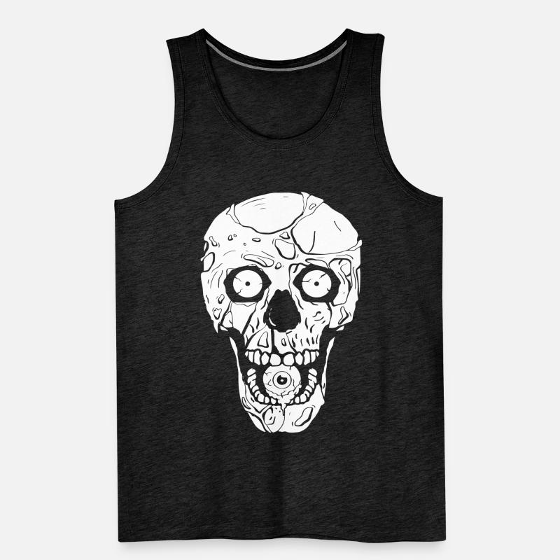 Zombiecore Ästhetik Zombie Gothic Schädel Weirdcor Männer Premium Bio Tank Top