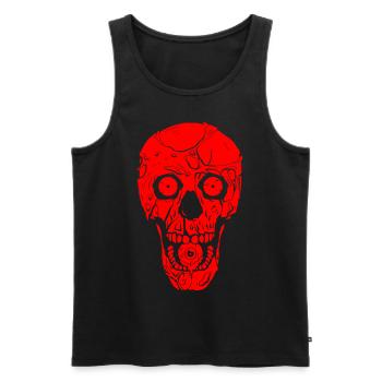 Zombiecore Ästhetik Gothic Totenkopf Zombie Weirdc - Männer Premium Bio Tank Top - Schwarz - Vorne - Michal (187cm)
