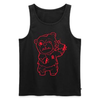 Zombiecore Ästhetisch Zombie Bär Pastell Goth - Männer Premium Bio Tank Top - Schwarz - Vorne - AI Model Male 178 light (178cm)