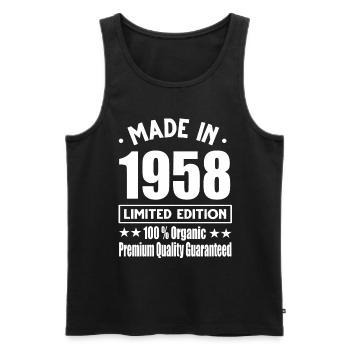 Fabriqué en 1958 Vintage Retro Limited Edition - Débardeur bio Premium Homme - noir - Devant - Michal (187cm)