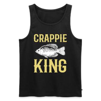 Crappie King Crappie Fishing Fish Hunting - Men's Premium Organic Tank Top - black - Front - AI Model Male 178 light (178cm)