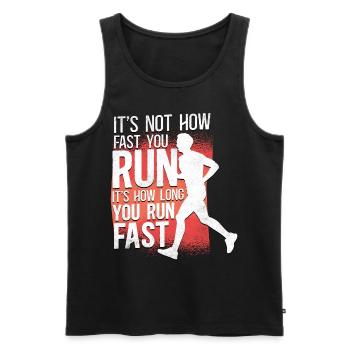 Running Runner Half Marathon - Männer Premium Bio Tank Top - Schwarz - Vorne - Michal (187cm)