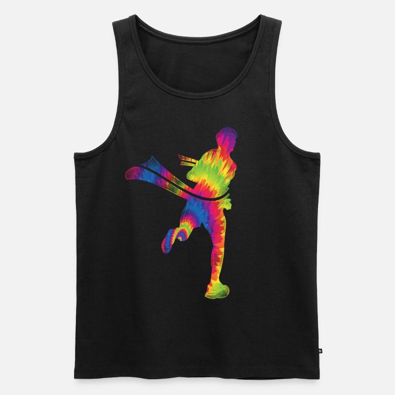 Running Runner Half Marathon Cravate - Débardeur bio Premium Homme - noir