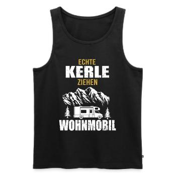 Wohnmobil Camping Zubehör - Männer Premium Bio Tank Top - Schwarz - Vorne - AI Model Male 178 light (178cm)