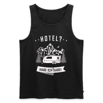 Wohnmobil Camping Zubehör - Männer Premium Bio Tank Top - Schwarz - Vorne - AI Model Male 178 light (178cm)