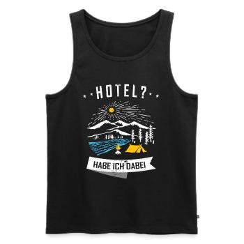 Wohnmobil Camping Zubehör - Männer Premium Bio Tank Top - Schwarz - Vorne - AI Model Male 178 light (178cm)
