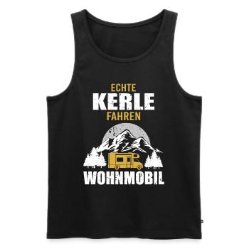 Wohnmobil Camping Zubehör - Männer Premium Bio Tank Top - Schwarz - Vorne - AI Model Male 178 light (178cm)