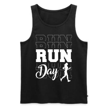Running Runner Half Marathon - Men's Premium Organic Tank Top - black - Front - Michal (187cm)